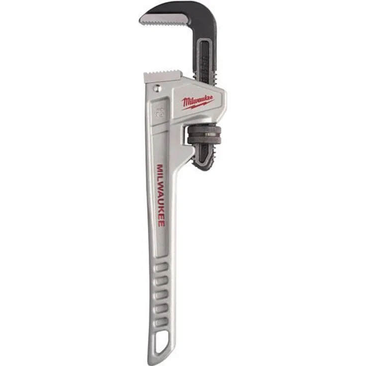 Milwaukee 48 22 7212 12 Zoll Aluminium-Rohrzange, rot-schwarz-silber
