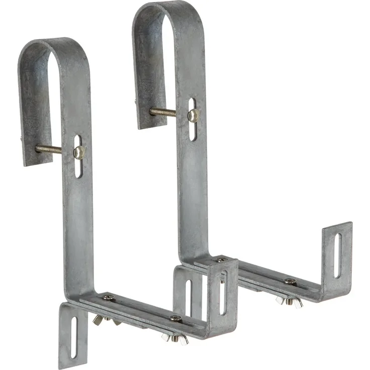 Dehner Blumenkastenhalter für Rohrgeländer, 2 Stück