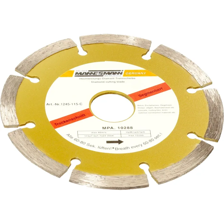 Mannesmann Diamant-Trennscheibe, segmentiert, , M 1245-115