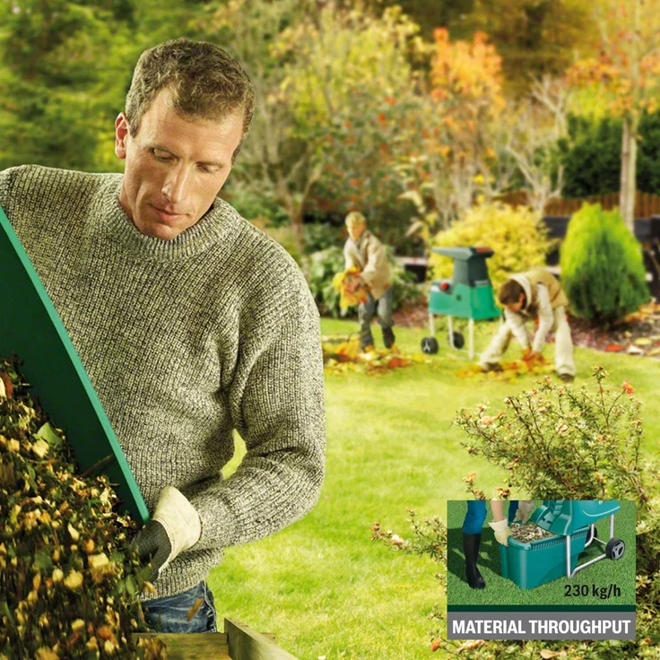 Bosch Häcksler AXT 25 TC 2.500 W Fangbox 53 Liter Schneidekapazität Ø 45 mm im Karton Leisehäcksler Für weiche und harte Materialien Motorleistung 2.500 Watt Maximaler Durchmesser 45 mm Drehmoment 650 Nm, Aqua Green – Bild 5