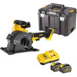 DeWALT Akku-Mauernutfräse DCG200T2-QW 54 V 6 Ah - bürstenlos Schlitzfräse Mauerfräse Fräse inkl. Akkus, Ladegerät und Zubehör-Set