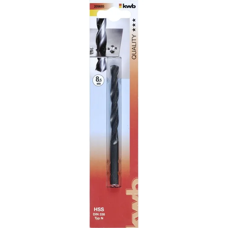 Kwb HSS Metallbohrer Ø 8,5 mm 209685 (DIN 338, rollgewalzt)