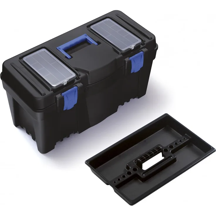Prosperplast Werkzeugkoffer Caliber (leicht und robust, Tragegriff und Klickverschlüsse, 597x285x320mm, max. 21kg) N25S