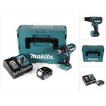 Makita DHP485RM1J 18 V Li-Ion Akku Schlagbohrschrauber im Makpac + 1 x 4,0 Ah Akku + Ladegerät