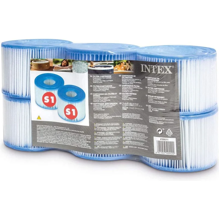 INTEX 6er Set Filterkartusche Filter PureSpa Typ S1 Whirlpool Kartusche – Bild 1