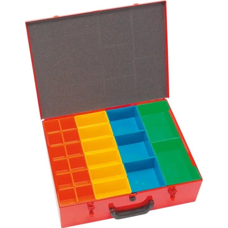 MÜLLNERSortimentkofferStahlblech440x330x130mmmit46Einsätzen1StückSK646