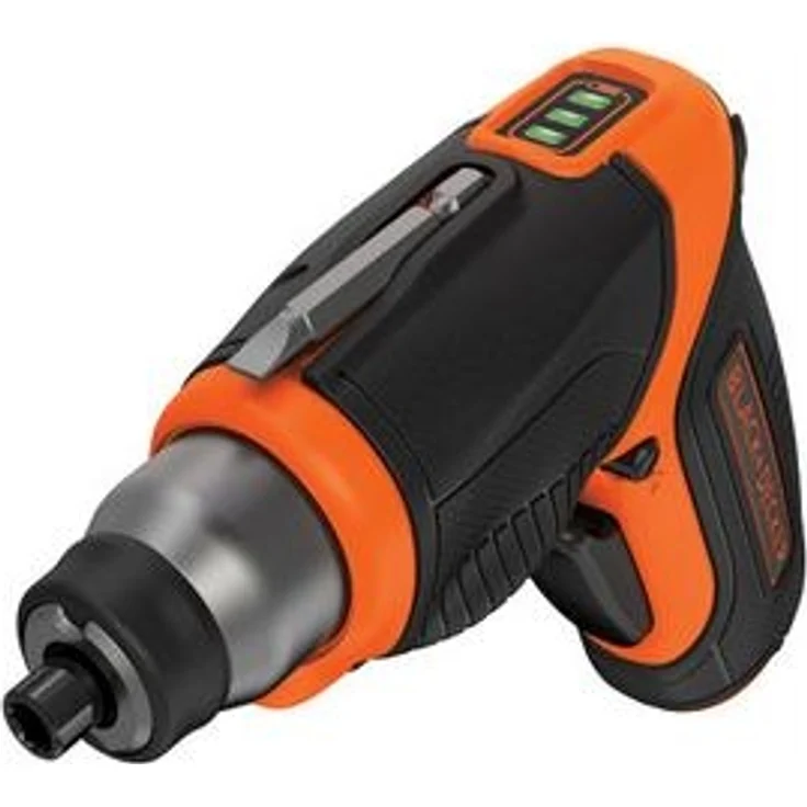 Black+Decker Pivot Akku-Schrauber (3.6V 1.5Ah Li-Ion, 2-Positionen-Handgriff, Rechts--Linkslauf, LED-Arbeitsleuchte, magnetische Bit-Aufbewahrung, Akku-Ladezustandsanzeige, Gummierung) CS3653LC – Bild 1