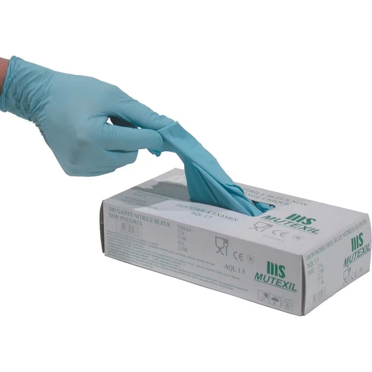 Honeywell 4580091-XL Nitril-Handschuhe DexPure, nicht gepudert, Gr. XL, Blau, 100 Paar, L, large