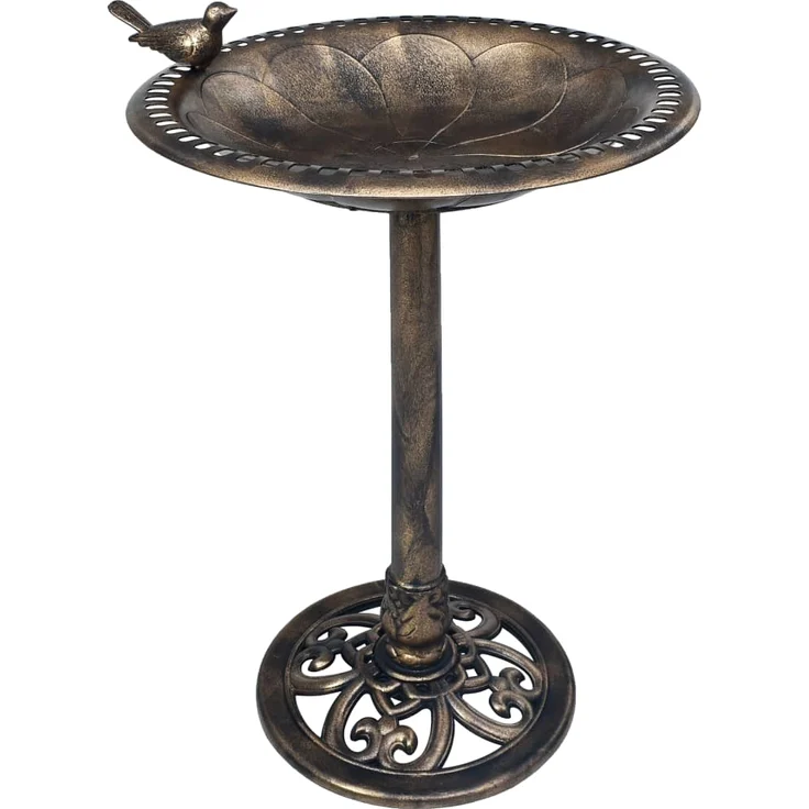 vidaXL Vogelbad Bronzen Kunststoff