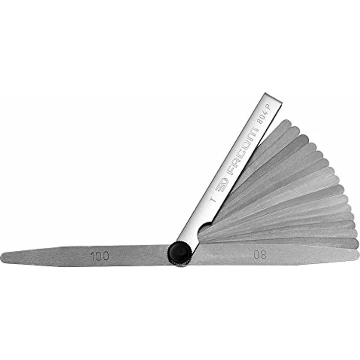 FACOM Präzisions-Fühlerlehren Metrisch, Blattlang 90 mm 19 Blaetter, Keilform, 1 Stück, 804.P