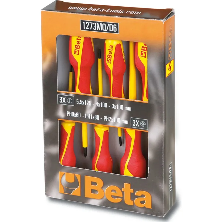 Beta Tools 6-tlg. Schraubendreher-Satz 1273MQ-D6 Stahl 012730851