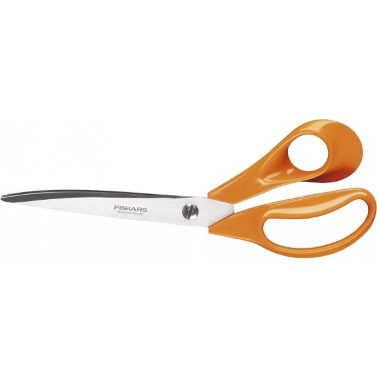Fiskars Universalschere, Länge 24 cm, Rostfreie Stahl-Klinge-Kunststoff-Griffe, Orange, Classic, S94, 1001538 mittelgroß – Bild 1