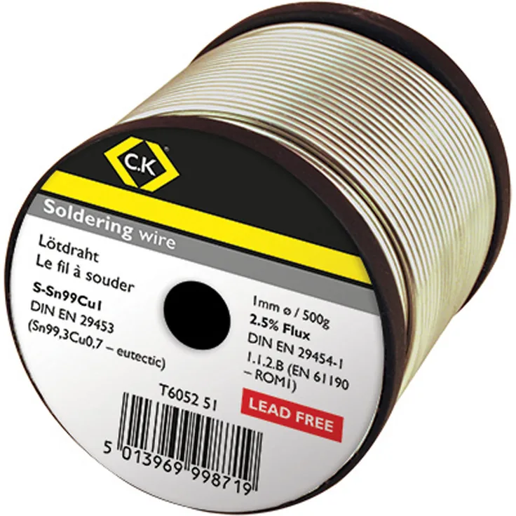 C.K Lötdraht 1 mm Durchmesser bleifrei, T6052 51