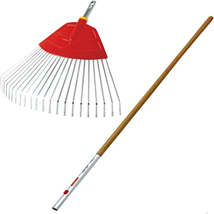WOLF-Garten 71AAO005650 Set Fächerbesen  Holz-Stiel 140 cm UF-M/ZM 140 (P787) NEU2018'', Rot, 145x19x46 cm