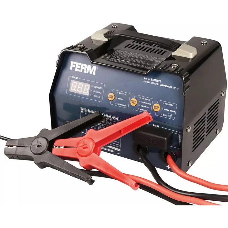 FERM Batterieladegerät 6 V-12 V 12 A BCM1020