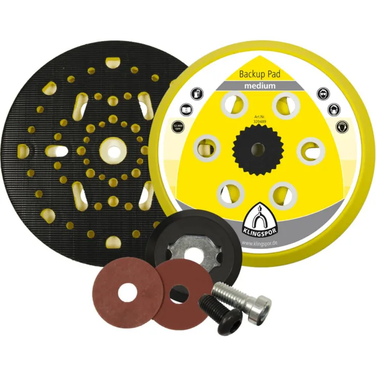 KLINGSPOR 320488 Stützteller HST 555, 150 mm, 1 Stk. Soft, Multihole für Exzenterschleifer