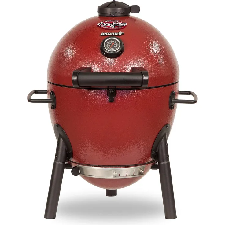 Char-Griller E06614 Akorn JR. Kamado Kooker Charcoal Holzkohlegrill - Red