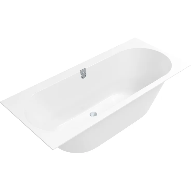 Villeroy & Boch Oberon 2.0 Duo rechteckige Badewanne, Einbau, Quaryl, 1700 x 750 mm, UBQ170OBR2DV, Farbe: Stone White, Ceramic Plus - UBQ170OBR2DV-RW