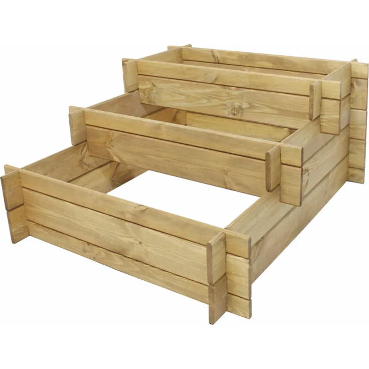 Westmann Hochbeet Urban Gardening Stufenbeet natur 119x99x52 cm - Westmann