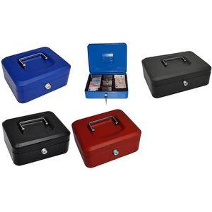 pavo Geldkassette, blau, Maße: (B)300 x (T)240 x (H)90 mm