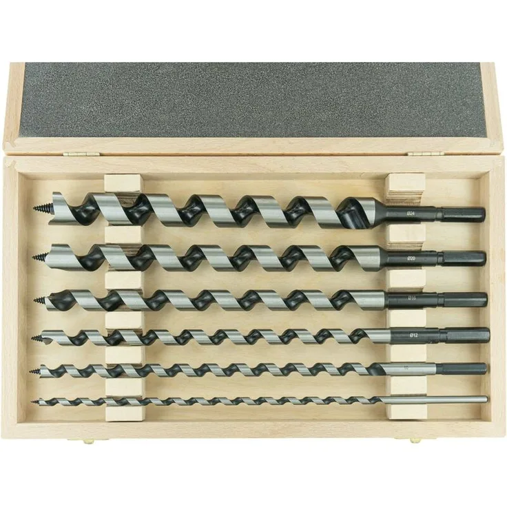 Ent European Norm Tools - ENT Schlangenbohrer Set 6-teilig WS, Durchmesser (D) 6-10-12-16-20-24 mm, NL 250 mm, GL 320 mm