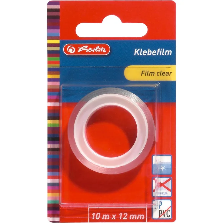 Herlitz 10410413 Klebefilm 10 m x 12 mm, 1 Stück, transparent