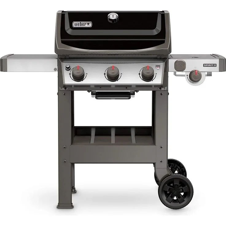 Weber Spirit II E-320 GBS Black mit Seitenkocher Modell 2019 (45012179) Gasgrill, Maße 113 x 132 x 68,6 cm