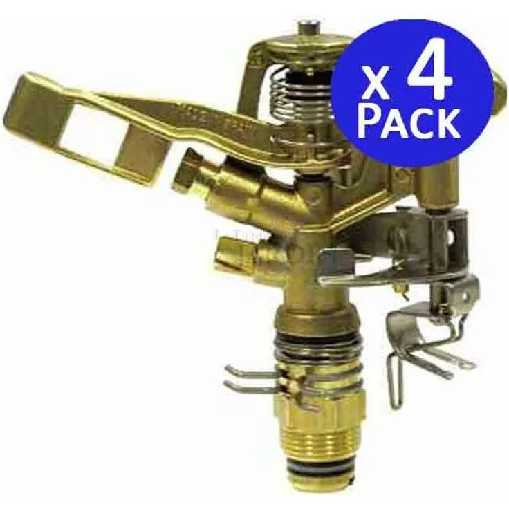 3-4' Messing Sprinkler, 12 bis 19 Meter. 4 Einheiten