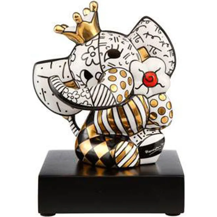 Göbel Spring Elephant - Figur Pop Art Romero Britto Bunt Porzellan 66452491