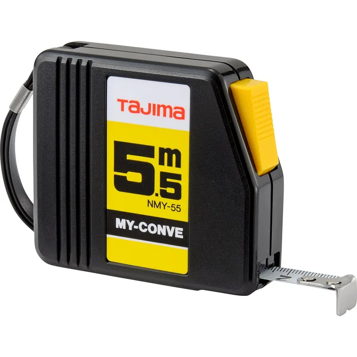 Tajima Ergonomisches Bandmaß, 5 m-13 mm mit Auto Stop, 1 Stück,