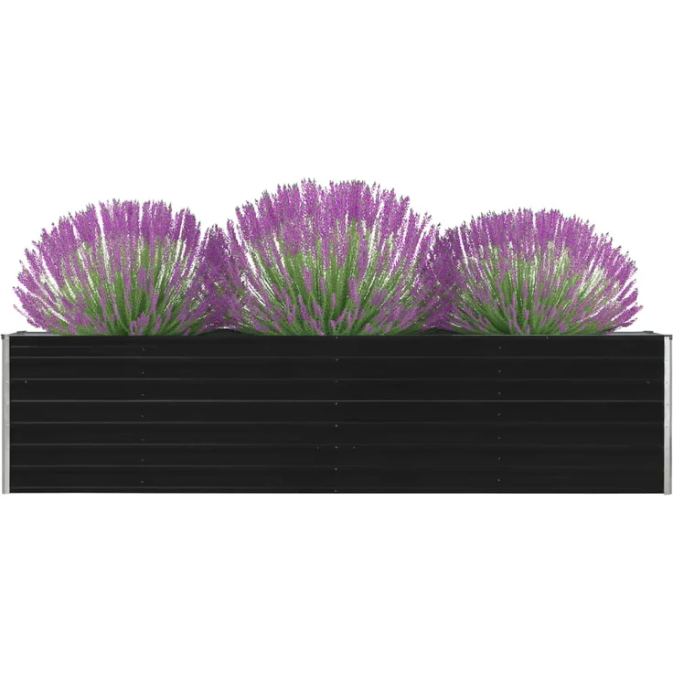 vidaXL Hochbeet 320 x 40 x 77 cm Verzinkter Stahl Anthrazit – Bild 1