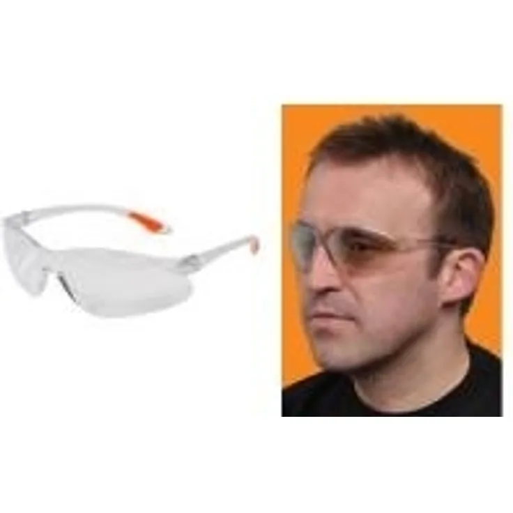 avit Sicherheitsbrille, klar rahmenloses sportliches Design, gepolsterte Einlagen im (AV13021)