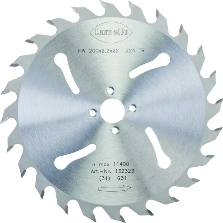 Lamello HW-Sägeblatt Z24 Ø 200 mm Hartmetall Sägeblatt Tanga Delta Nr. 132323