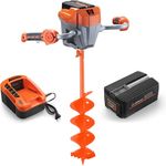 FUXTEC 40V Akku Erdbohrer E808T inkl 150mm Aufsatz, Akku und Ladegerät (E808T-E608C-EP20EC20)