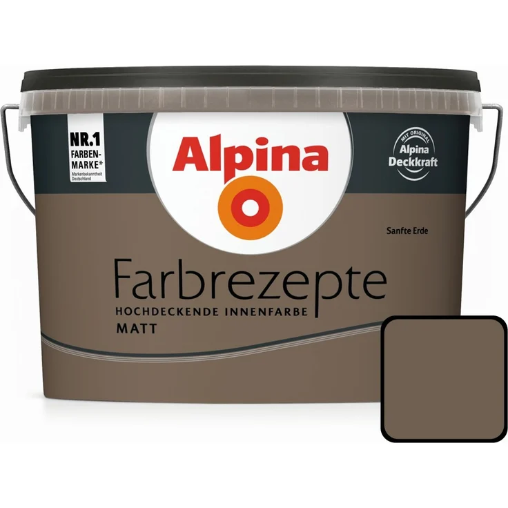 Alpina Farbrezepte Warmes Erdbraun 2,5 l, sanfte erde, Innenfarbe matt – Bild 1