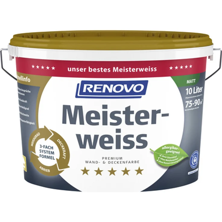 Renovo - Innenfarbe Meisterweiss, matt - weiß – Bild 1