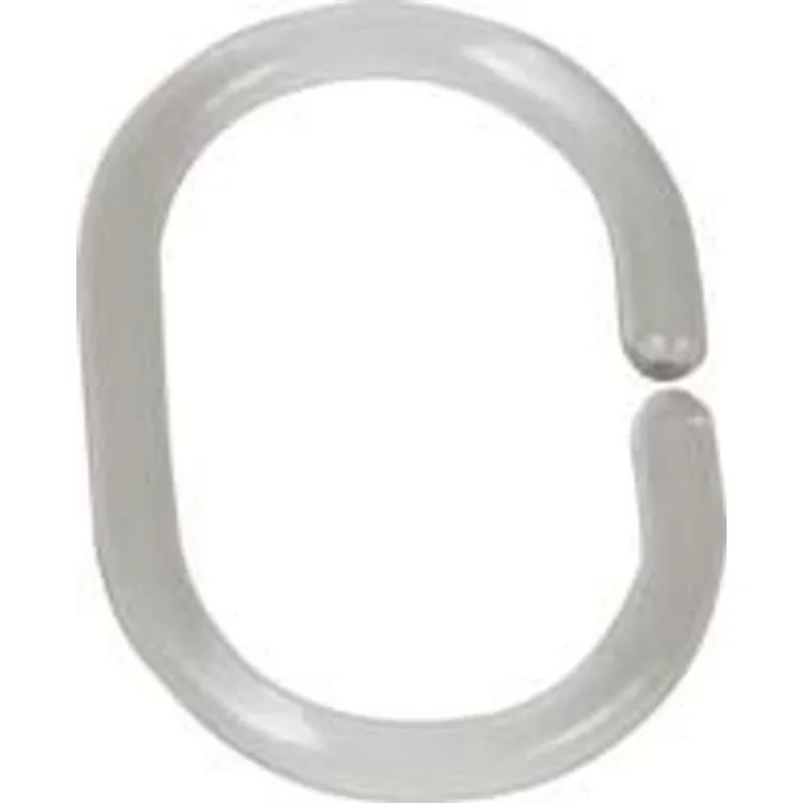 Duschvorhang-Ringe transparent, 12-er Set