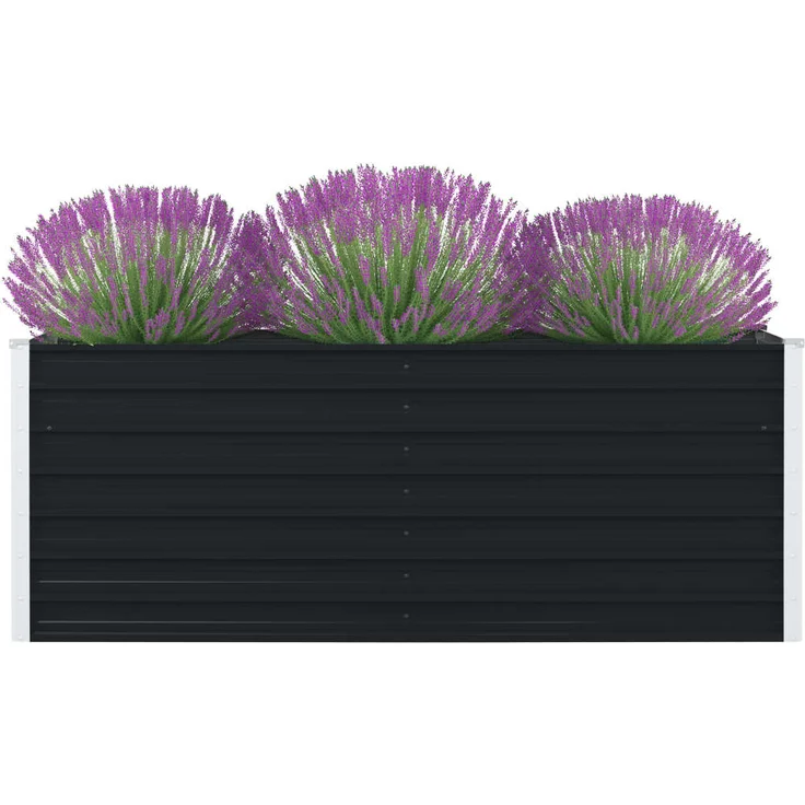 vidaXL Hochbeet 160 x 80 x 45 cm Verzinkter Stahl Anthrazit – Bild 1