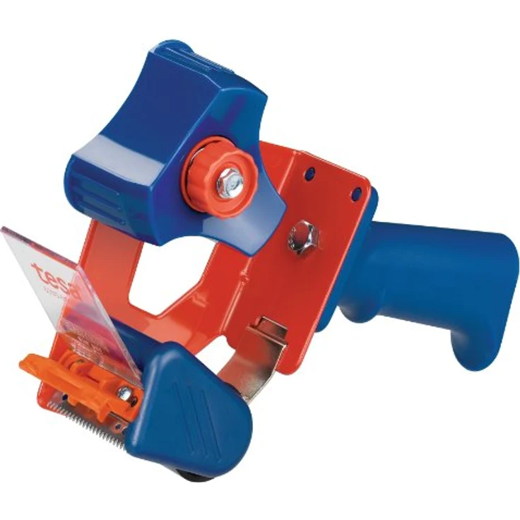 tesa Packband Handabroller ECONOMY - robuster Abroller für Paketbänder - Profi-Qualität - Für Klebebänder mit bis zu 50 cm Breite - Preisvergleich – Bild 1