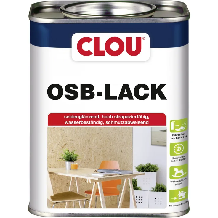 Clou OSB Lack 750 ml, seidenglänzend
