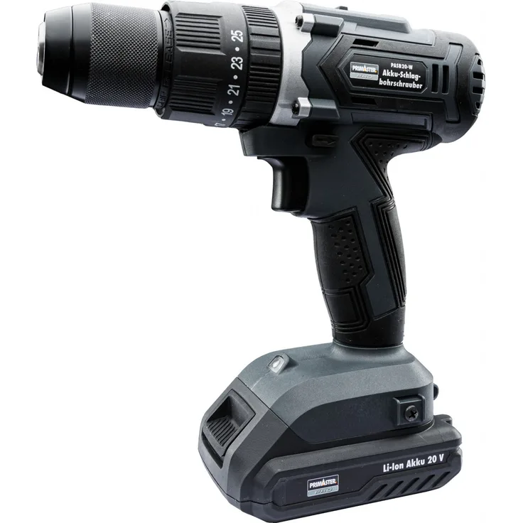 Primaster Pro Akkuschlagbohrschrauber-Set 20 V'' ''20 V,2,0 Ah,2 Akkus,55 Nm''''