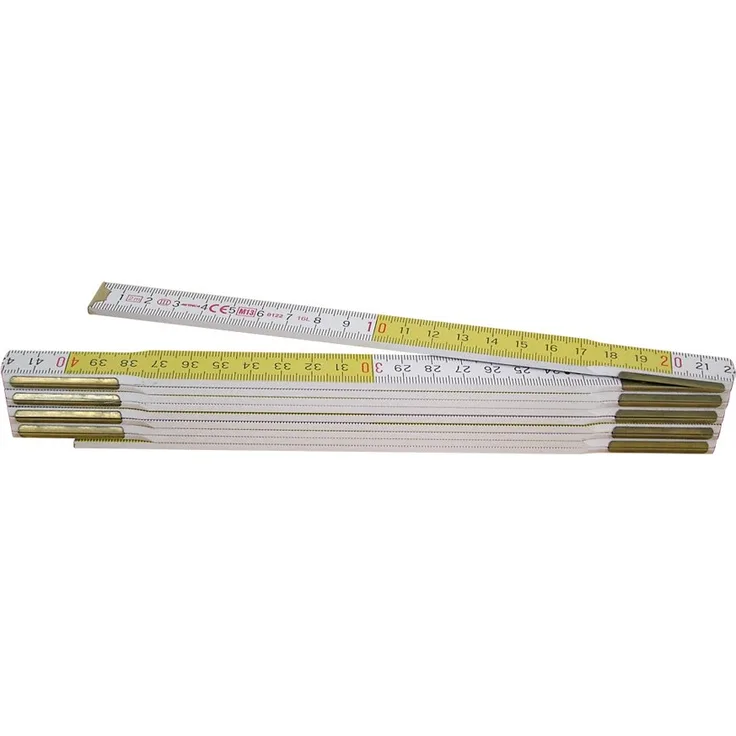Metrica Holzgliedermaßtab 2M, weiß-gelb, 23162