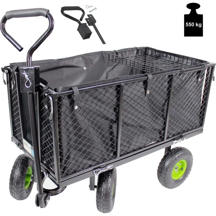 TrutzHolm® Gitter Bollerwagen Handwagen Gartenwagen Transportwagen 550 kg – Bild 1