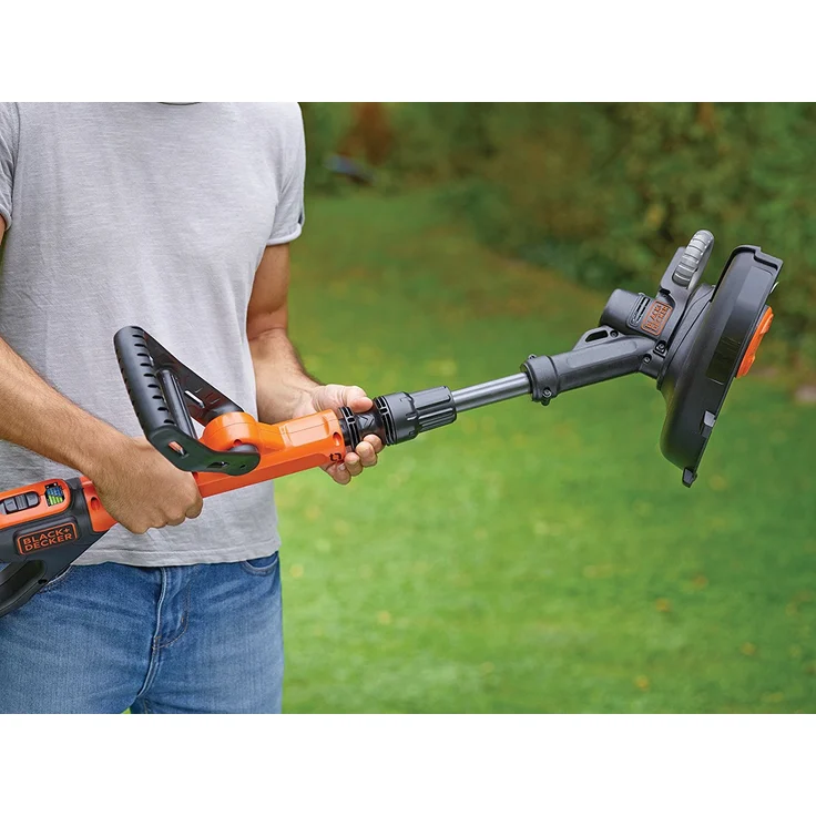 Black+Decker Rasentrimmer AFS Reflex Fadenverlängerung (18V 2,0Ah, 28 cm Schnittbreite, verstellbarer Zweithandgriff, Einzelfaden 9 m-1,6 mm, inkl. Akku und Ladegerät) STC1820PC – Bild 3