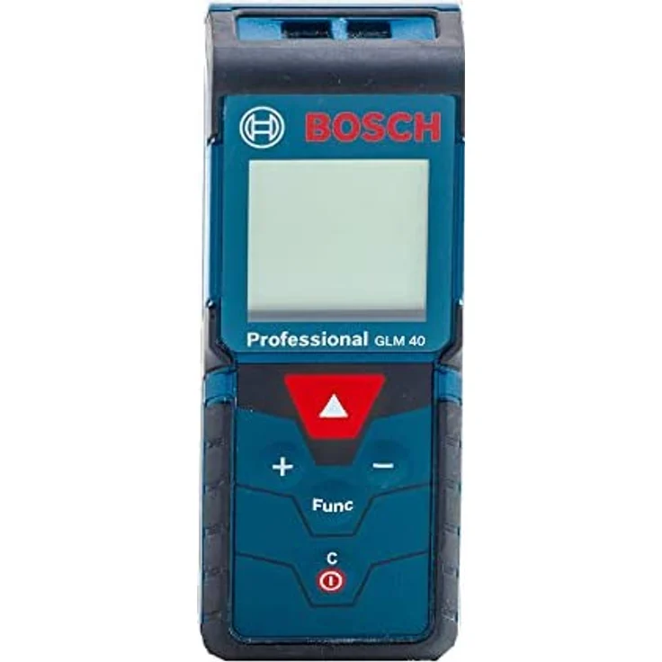 Bosch Professional Laser Entfernungsmesser GLM 40 (Flächen--Volumenberechnung, max. Messbereich: 40 m, 2x 1,5-V Batterien, Schutztasche) – Bild 3