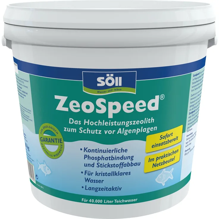 Söll ZeoSpeed 10 Kg Zeolith Phosphat& Stickstoff Binder 20 Qbm Teichwasser