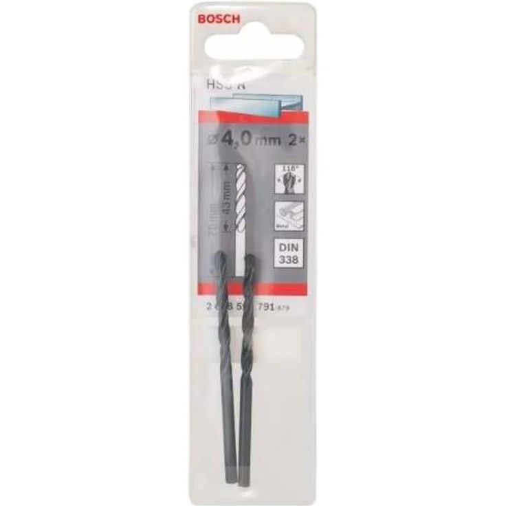 Bosch HSS-R Metallbohrer 4 x 43 x 75 mm, 2er-Pack – Bild 2
