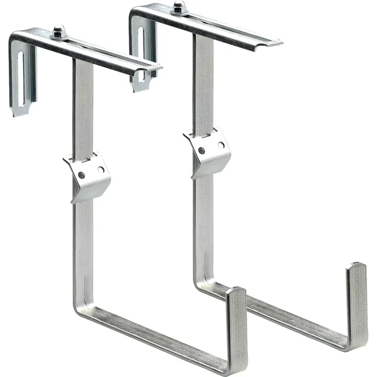 Alba Krapf Blumenkastenhalter Satz verz. Blumenkasten-Halter (VKR-1V), Silber