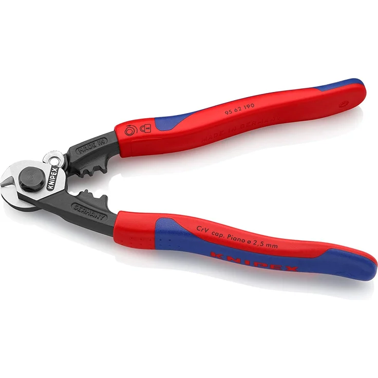 KNIPEX 95 62 190 Drahtseilschere geschmiedet mit Mehrkomponenten-Hüllen 190 mm – Bild 2