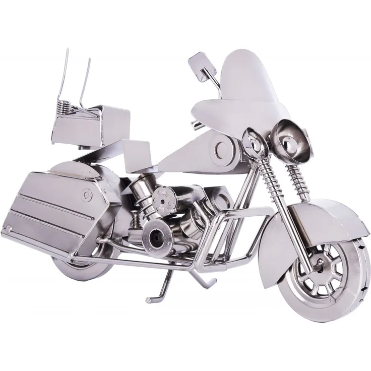 Dekofigur aus Eisen - Chopper mit Windschutzscheibe - 28 x 16,5 x 10,5 cm - H...